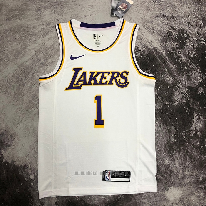 Camiseta Los Angeles Lakers D'Angelo Russell #1 Association 2022-23 Blanco